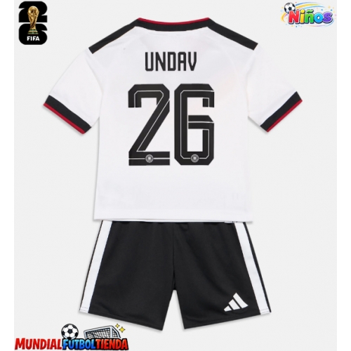 Camiseta Alemania Deniz Undav #26 Primera Equipación Replica Mundial 2026 para niños mangas cortas (+ Pantalones cortos)